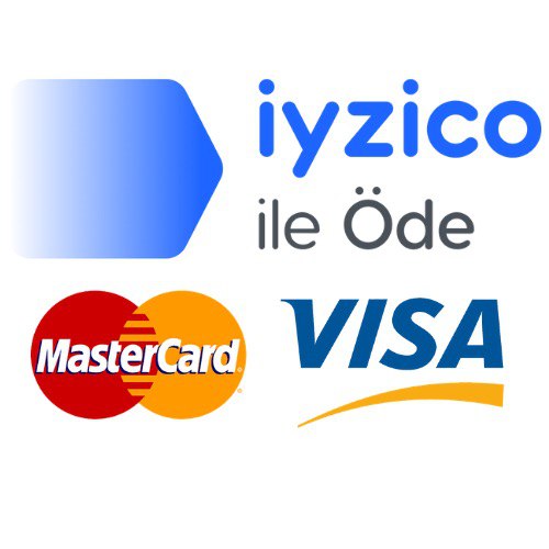iyzico ile güvenli ödeme: Visa ve Mastercard logoları
